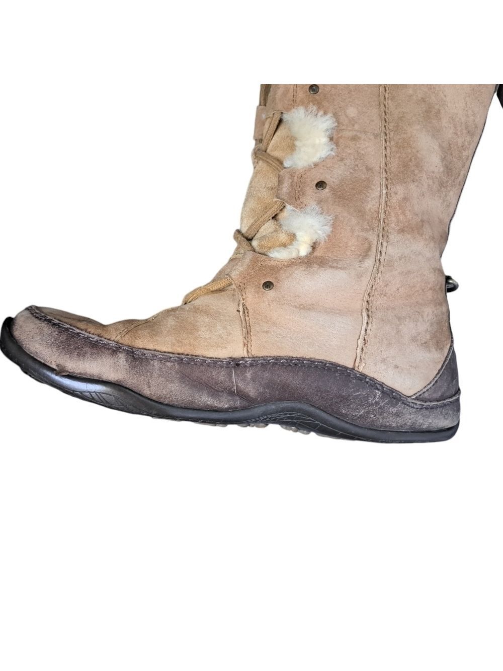 THE NORTH FACE Abby Apres snow winter boots shearling leather worn used 9.5 - Picture 7 of 16